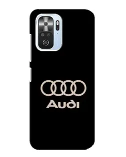 Чехол для Xiaomi POCO F3 с картинкой «Audi — золотой логотип»
