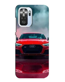 Чехол для Xiaomi POCO F3 с картинкой «Audi RS — красный стиль»