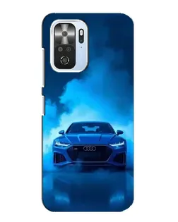 Чехол для Xiaomi POCO F3 с картинкой «Audi — голубая энергия»