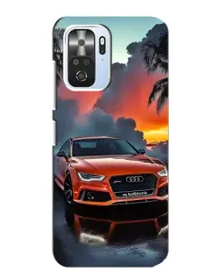 Чехол для Xiaomi POCO F3 с картинкой «Audi — закат»
