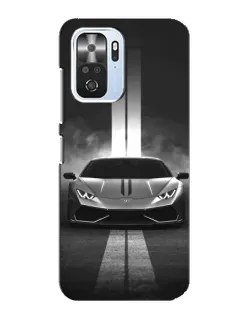 Чохол для Xiaomi POCO F3 з картинкою «Lamborghini симетрія доріг»