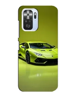 Чохол для Xiaomi POCO F3 з картинкою «Салатовий Lamborghini Huracan»