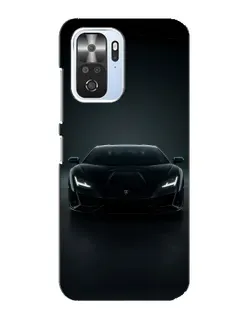 Чохол для Xiaomi POCO F3 з картинкою «Чорний Lamborghini Aventador»