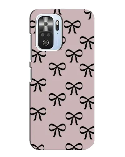 Чехол для Xiaomi POCO F3 с картинкой «Черные бантики»