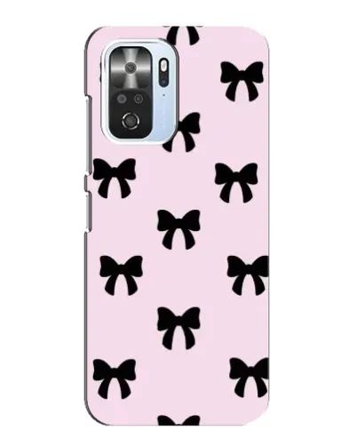 Чехол для Xiaomi POCO F3 с картинкой «Черные банты Coquette»