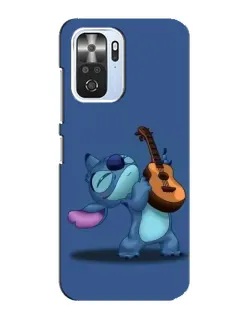 Чехол для Xiaomi POCO F3 с картинкой «Стич с укулеле»