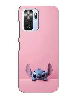Чехол для Xiaomi POCO F3 с картинкой «Stitch выглядывает»