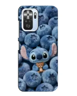 Чехол для Xiaomi POCO F3 с картинкой «Стич и голубика»