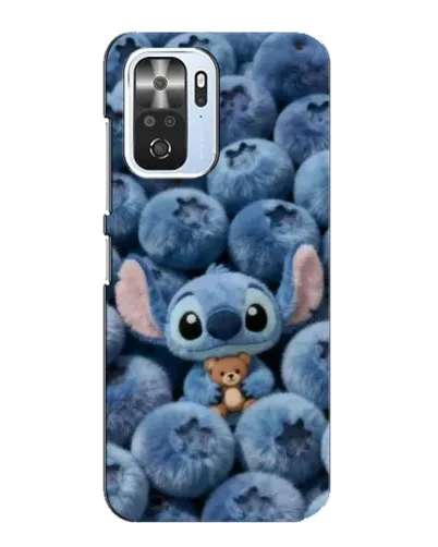 Чехол для Xiaomi POCO F3 с картинкой «Стич и голубика»