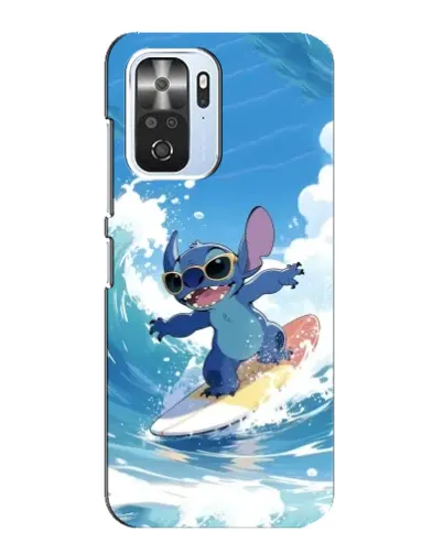 Чехол для Xiaomi POCO F3 с картинкой «Стич на волне»