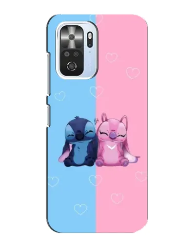 Чехол для Xiaomi POCO F3 с картинкой «Stitch и Angel Love»