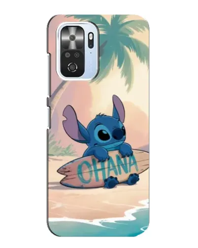 Чехол для Xiaomi POCO F3 с картинкой «Стич на серфе»