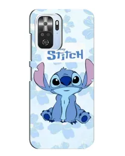 Чехол для Xiaomi POCO F3 с картинкой «Stitch среди цветов»