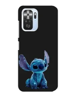 Чехол для Xiaomi POCO F3 с картинкой «Стич на черном»