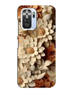 Чехол для Xiaomi POCO F3 с картинкой «Бежевый флористический декор» Чехол для Xiaomi POCO F3 с картинкой «Бежевый флористический декор»