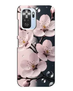 Чехол для Xiaomi POCO F3 с картинкой «Нежная сакура и капли» Чехол для Xiaomi POCO F3 с картинкой «Нежная сакура и капли»