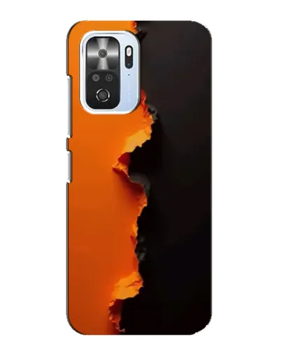 Чехол для Xiaomi POCO F3 с картинкой «Оранжевый разлом»