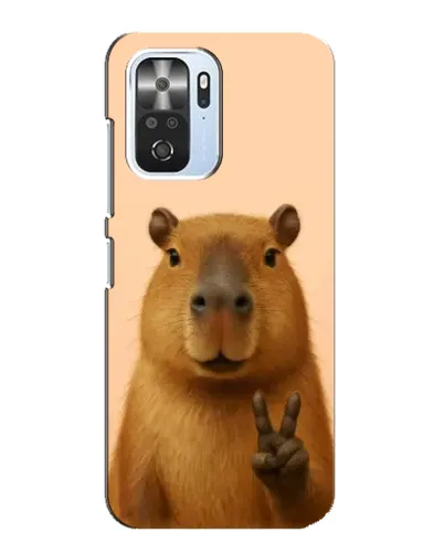 Чехол для Xiaomi POCO F3 с картинкой «Капибара виктория»