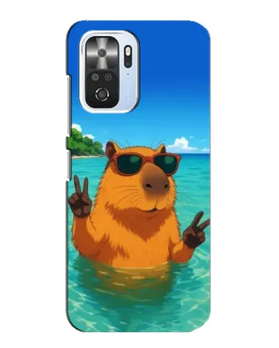Чехол для Xiaomi POCO F3 с картинкой «Морская капибара»