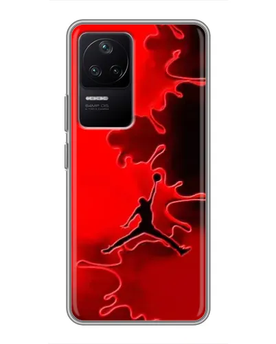 Чехол для Xiaomi POCO F4 (5G) с картинкой «Jordan Red Smoke»