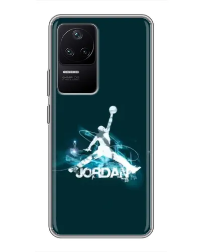Чехол для Xiaomi POCO F4 (5G) с картинкой «Jordan Blue Fire»