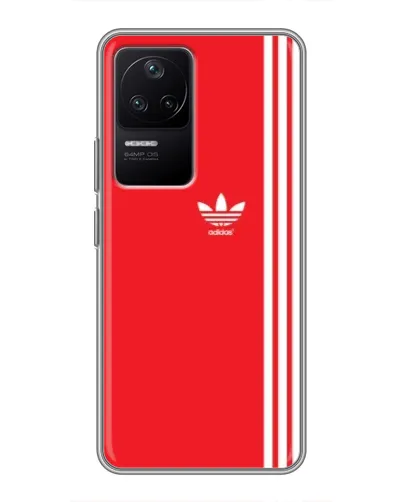 Чехол для Xiaomi POCO F4 (5G) с картинкой «Красный минимализм Adidas» Чехол для Xiaomi POCO F4 (5G) с картинкой «Красный минимализм Adidas»