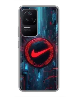 Чехол для Xiaomi POCO F4 (5G) с картинкой «Техногенный стиль Nike» Чехол для Xiaomi POCO F4 (5G) с картинкой «Техногенный стиль Nike»
