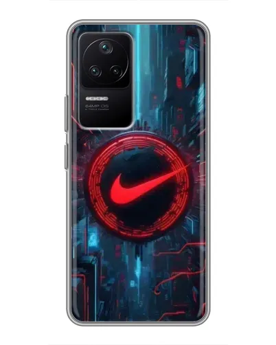 Чехол для Xiaomi POCO F4 (5G) с картинкой «Техногенный стиль Nike» Чехол для Xiaomi POCO F4 (5G) с картинкой «Техногенный стиль Nike»