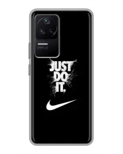 Чехол для Xiaomi POCO F4 (5G) с картинкой «Текстовый принт Nike» Чехол для Xiaomi POCO F4 (5G) с картинкой «Текстовый принт Nike»