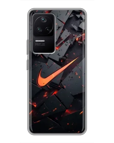 Чехол для Xiaomi POCO F4 (5G) с картинкой «Nike — эффект разломов» Чехол для Xiaomi POCO F4 (5G) с картинкой «Nike — эффект разломов»