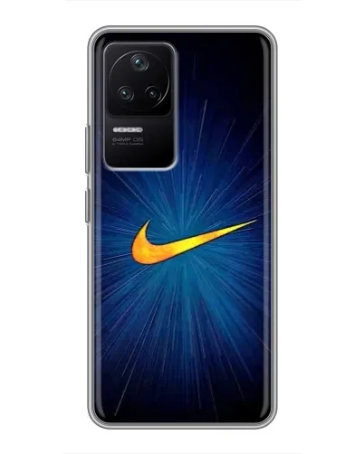 Чехол для Xiaomi POCO F4 (5G) с картинкой «Синий пульс Nike» Чехол для Xiaomi POCO F4 (5G) с картинкой «Синий пульс Nike»