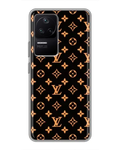 Чехол для Xiaomi POCO F4 (5G) с картинкой «Золотая монограмма LV» Чехол для Xiaomi POCO F4 (5G) с картинкой «Золотая монограмма LV»