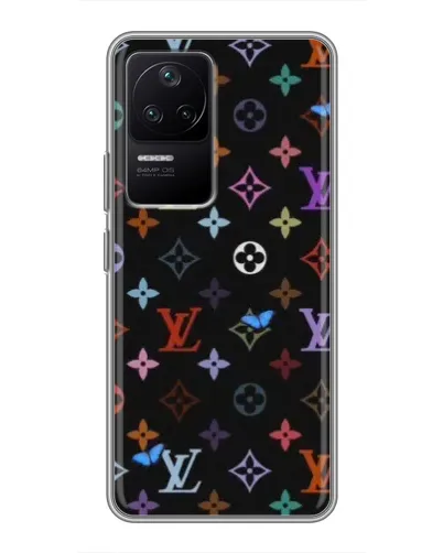 Чехол для Xiaomi POCO F4 (5G) с картинкой «Цветная монограмма LV» Чехол для Xiaomi POCO F4 (5G) с картинкой «Цветная монограмма LV»