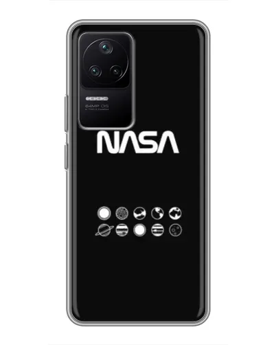 Чехол для Xiaomi POCO F4 (5G) с картинкой «NASA — технический принт» Чехол для Xiaomi POCO F4 (5G) с картинкой «NASA — технический принт»