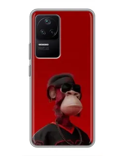Чехол для Xiaomi POCO F4 (5G) с картинкой «Bored Ape в красном» Чехол для Xiaomi POCO F4 (5G) с картинкой «Bored Ape в красном»