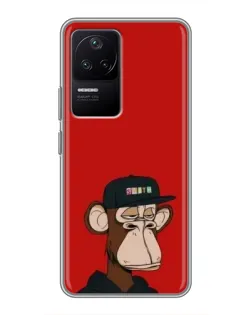 Чехол для Xiaomi POCO F4 (5G) с картинкой «Bored Ape — красный фон» Чехол для Xiaomi POCO F4 (5G) с картинкой «Bored Ape — красный фон»