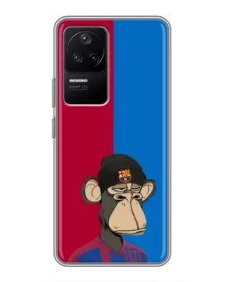 Чехол для Xiaomi POCO F4 (5G) с картинкой «Bored Ape — фанат Барсы» Чехол для Xiaomi POCO F4 (5G) с картинкой «Bored Ape — фанат Барсы»