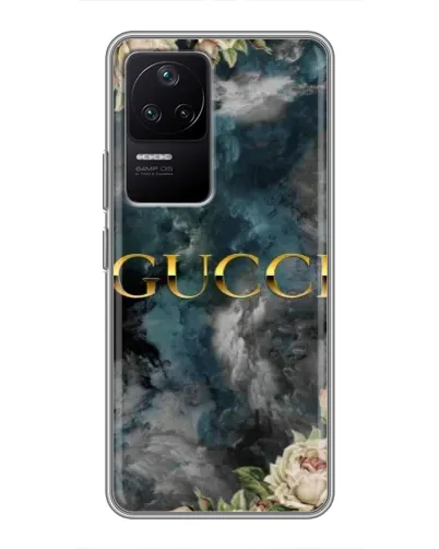 Чехол для Xiaomi POCO F4 (5G) с картинкой «Абстрактные цветы Gucci» Чехол для Xiaomi POCO F4 (5G) с картинкой «Абстрактные цветы Gucci»