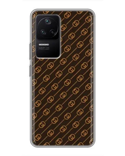 Чехол для Xiaomi POCO F4 (5G) с картинкой «Gucci — золотые диагонали» Чехол для Xiaomi POCO F4 (5G) с картинкой «Gucci — золотые диагонали»