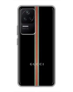 Чехол для Xiaomi POCO F4 (5G) с картинкой «Gucci — строгая линия»