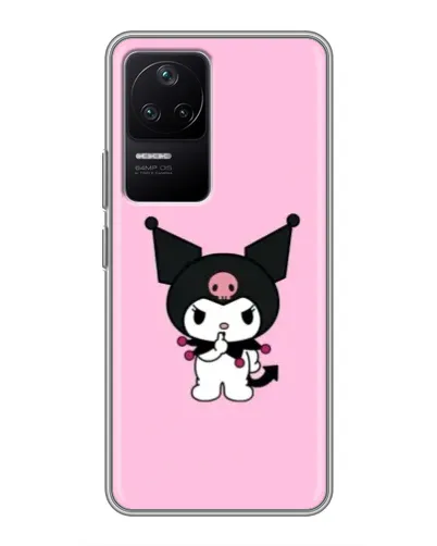 Чехол для Xiaomi POCO F4 (5G) с картинкой «Kuromi — розовая нежность»