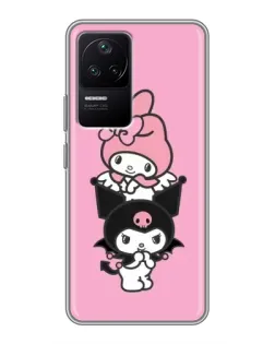 Чехол для Xiaomi POCO F4 (5G) с картинкой «My Melody и Kuromi»