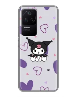 Чехол для Xiaomi POCO F4 (5G) с картинкой «Kuromi и лавандовые сердца»