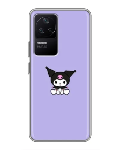 Чехол для Xiaomi POCO F4 (5G) с картинкой «Kuromi — фиолетовый минимализм»