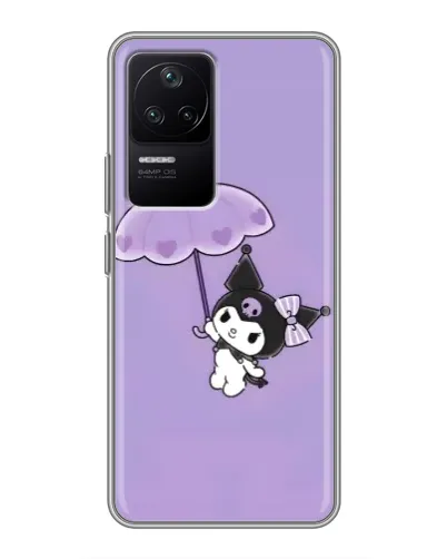 Чехол для Xiaomi POCO F4 (5G) с картинкой «Kuromi с зонтиком»