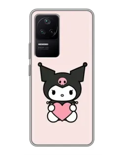 Чехол для Xiaomi POCO F4 (5G) с картинкой «Kuromi и сердце»