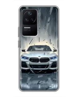 Чехол для Xiaomi POCO F4 (5G) с картинкой «BMW в свете фар» Чехол для Xiaomi POCO F4 (5G) с картинкой «BMW в свете фар»