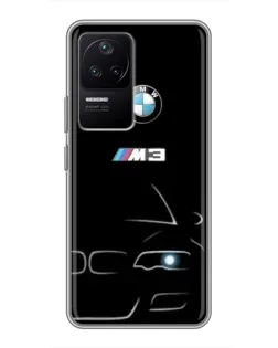 Чехол для Xiaomi POCO F4 (5G) с картинкой «Минималистичный принт BMW M3» Чехол для Xiaomi POCO F4 (5G) с картинкой «Минималистичный принт BMW M3»
