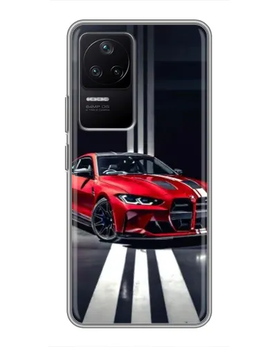 Чехол для Xiaomi POCO F4 (5G) с картинкой «Красная BMW на дороге» Чехол для Xiaomi POCO F4 (5G) с картинкой «Красная BMW на дороге»