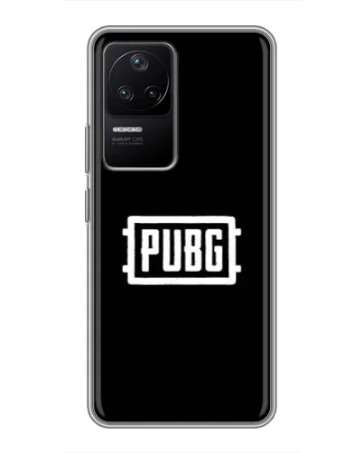 Чехол для Xiaomi POCO F4 (5G) с картинкой «Лого BMW — металлический блеск»